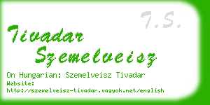 tivadar szemelveisz business card
